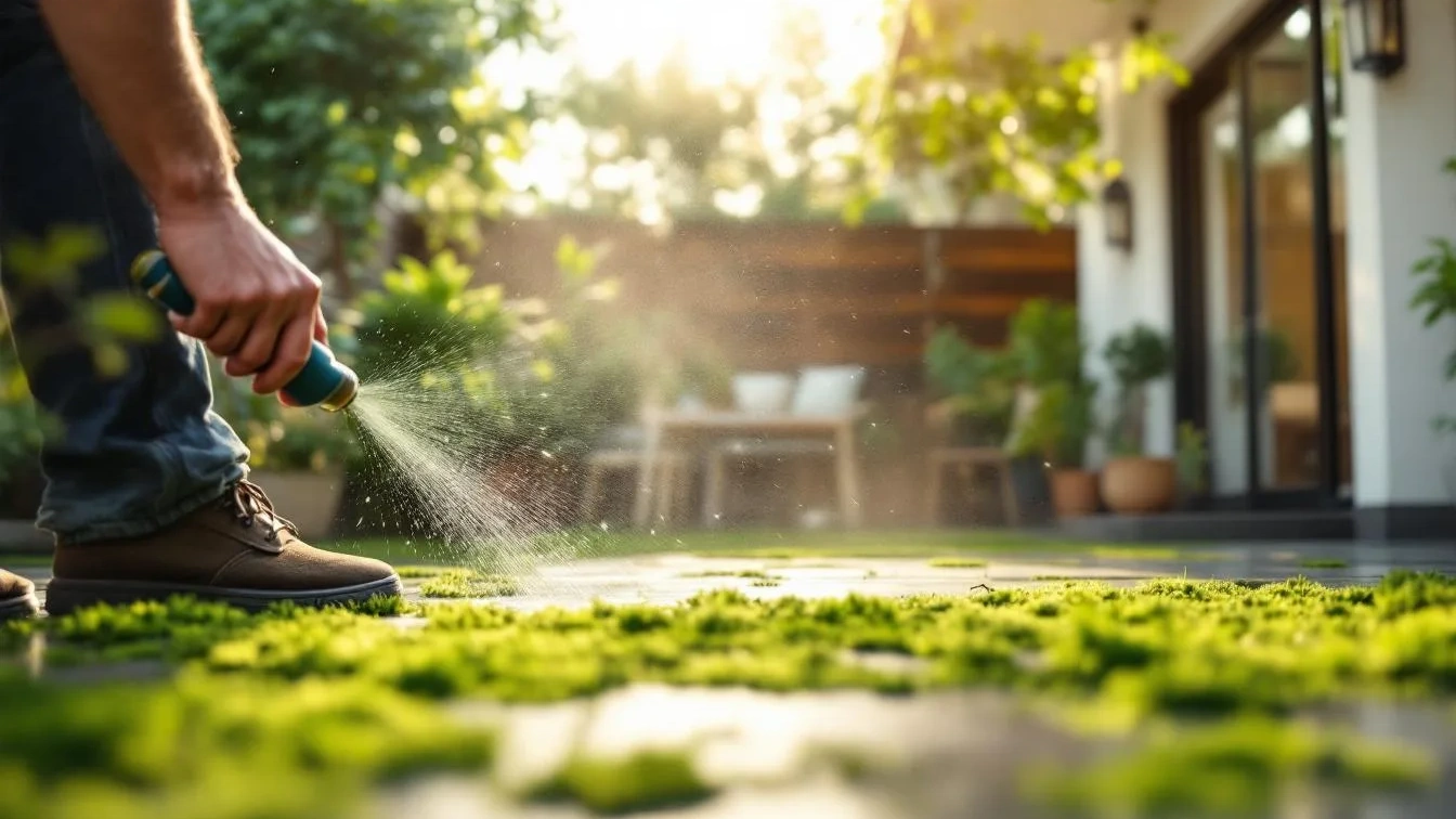 Stop met schrobben: Hoe één keukenmiddel van 50 cent mos op uw terras binnen een uur verwijdert