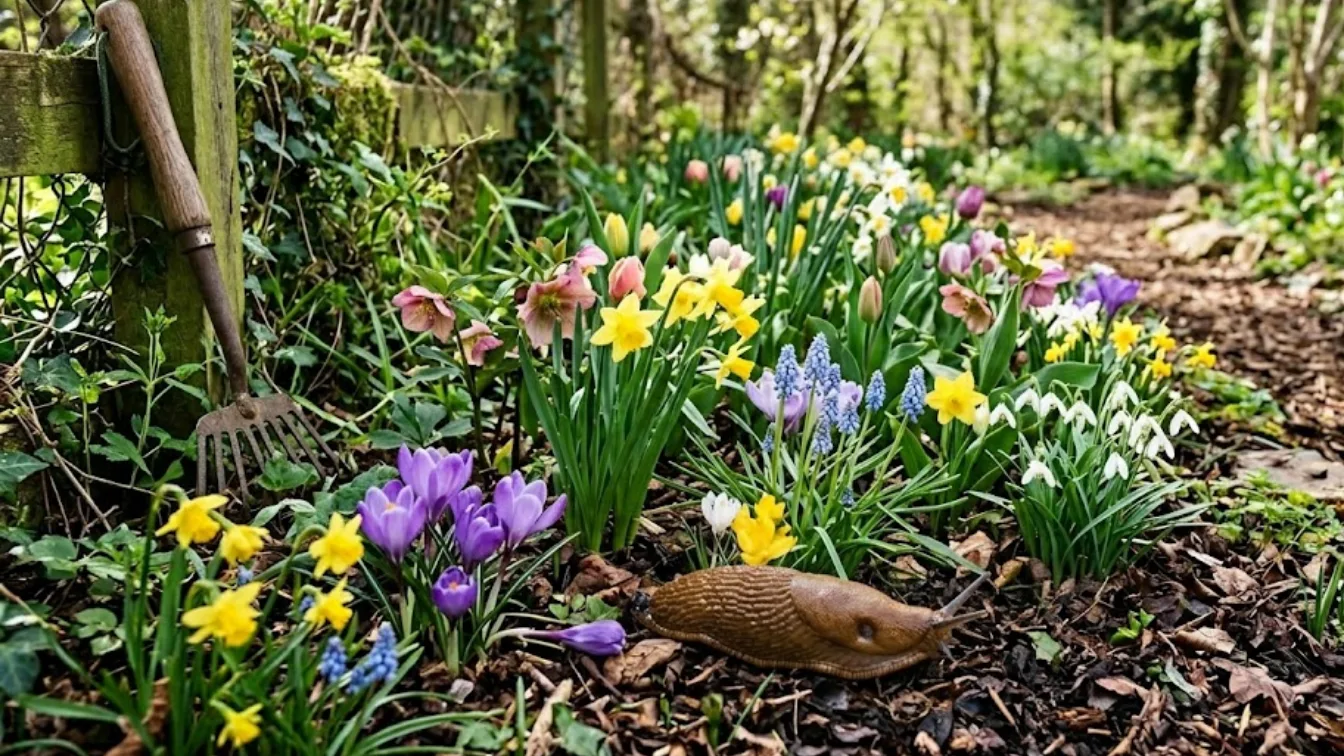 Stop met harken: Waarom ‘luie’ tuiniers in maart de mooiste bloemen krijgen (en minder slakken)
